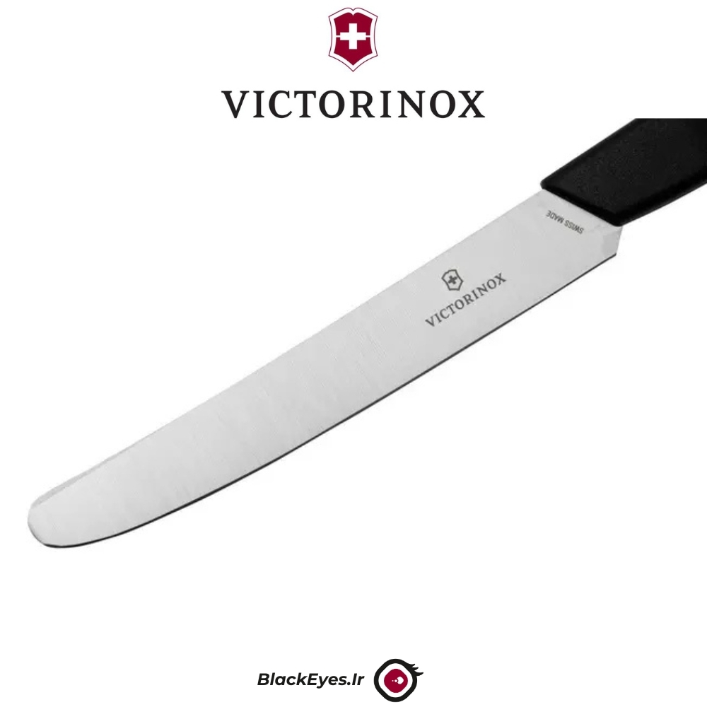   چاقوی دندانه دار سوئیسی ویکتورینوکس مشکی | Victorinox table Knife 6.9006.11w2 