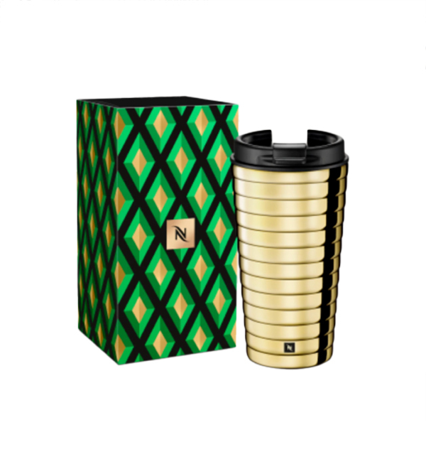 تراول ماگ نسپرسو مدل تاچ طلایی کالکشن کیارا فرانی | خرید تراول ماگ نسپرسو | تراول ماگ نسپرسو تاچ طلایی