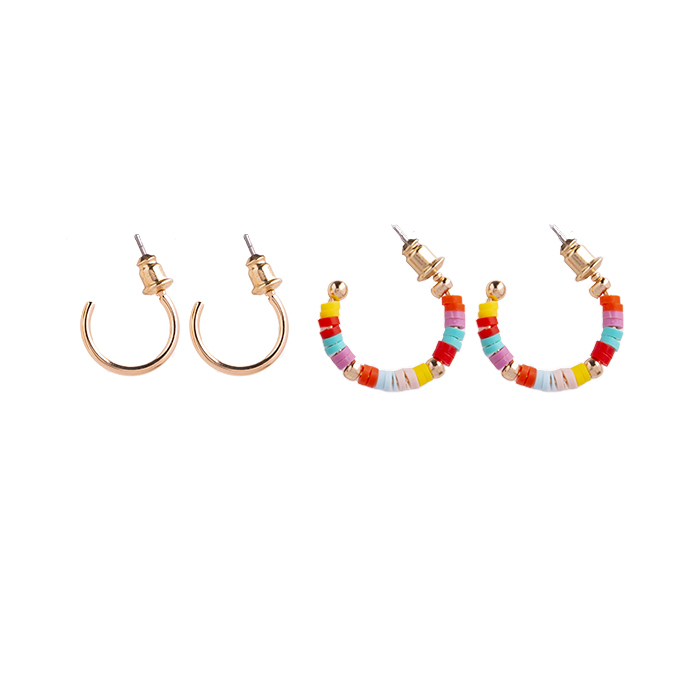 گوشواره ست دوتایی رنگی | گوشواره | بدلیجات | زیور آلات | بلک آیز