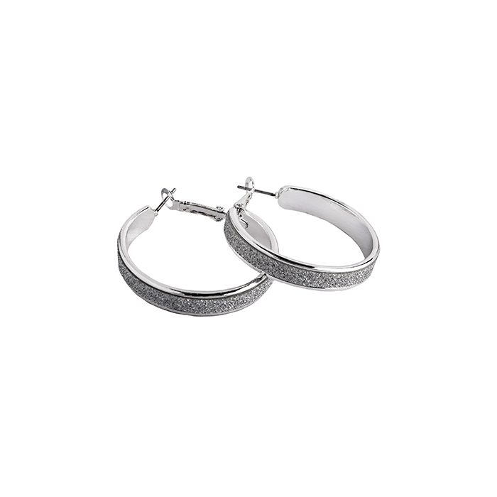 گوشواره حلقه ای براق اکلیلیی | گوشواره | بدلیجات | زیور آلات | بلک آیز