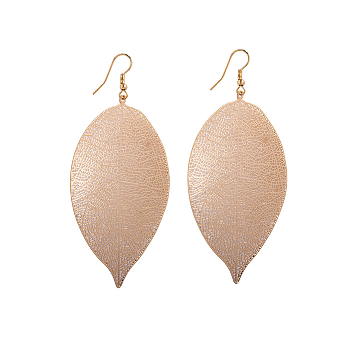 گوشواره برگ طلایی | گوشواره | بدلیجات | زیور آلات | بلک آیز