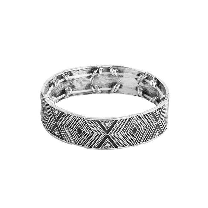 دستبند طرح لوزی | دستبند | دستبند نقره | دستبند سنتی | بلک آیز