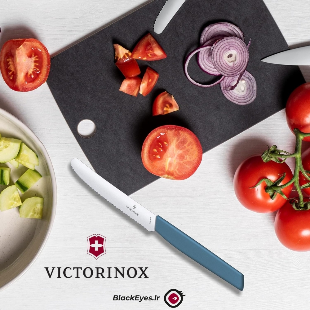   چاقوی دندانه دار سوئیسی ویکتورینوکس مشکی | Victorinox table Knife 6.9006.11w2 