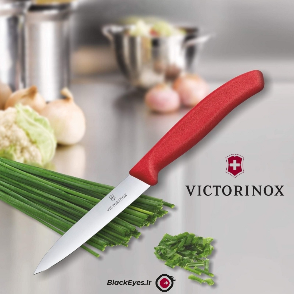  چاقوی تیغه صاف سوئیسی قرمز ویکتورینوکس | Victorinox Swiss Classic Paring Knife 6.7701 